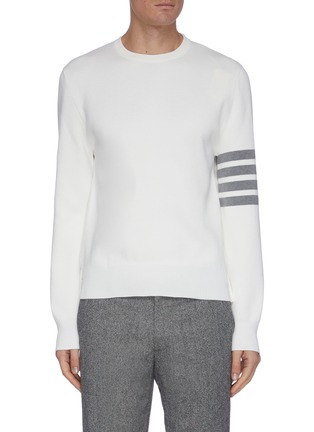 Main View - Click To Enlarge - THOM BROWNE  - Four-bar sleeve sweatshirt