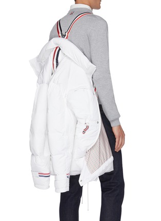 Detail View - Click To Enlarge - THOM BROWNE  - Hooded funnel neck down jacket
