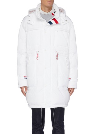 Main View - Click To Enlarge - THOM BROWNE  - Hooded funnel neck down jacket