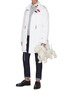 Figure View - Click To Enlarge - THOM BROWNE  - Hooded funnel neck down jacket