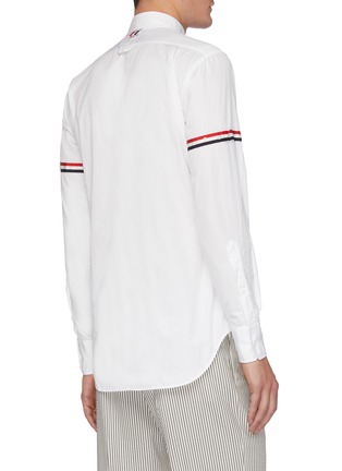 Back View - Click To Enlarge - THOM BROWNE - BUTTONED ARMBAND POPLIN SHIRT