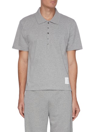 Main View - Click To Enlarge - THOM BROWNE  - Tricolour Tab Polo Shirt