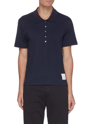 Main View - Click To Enlarge - THOM BROWNE - Tricolour Tab Polo Shirt