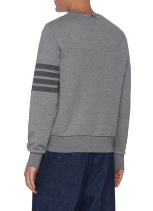 Back View - Click To Enlarge - THOM BROWNE - Bar stripe relaxed sweatshirt