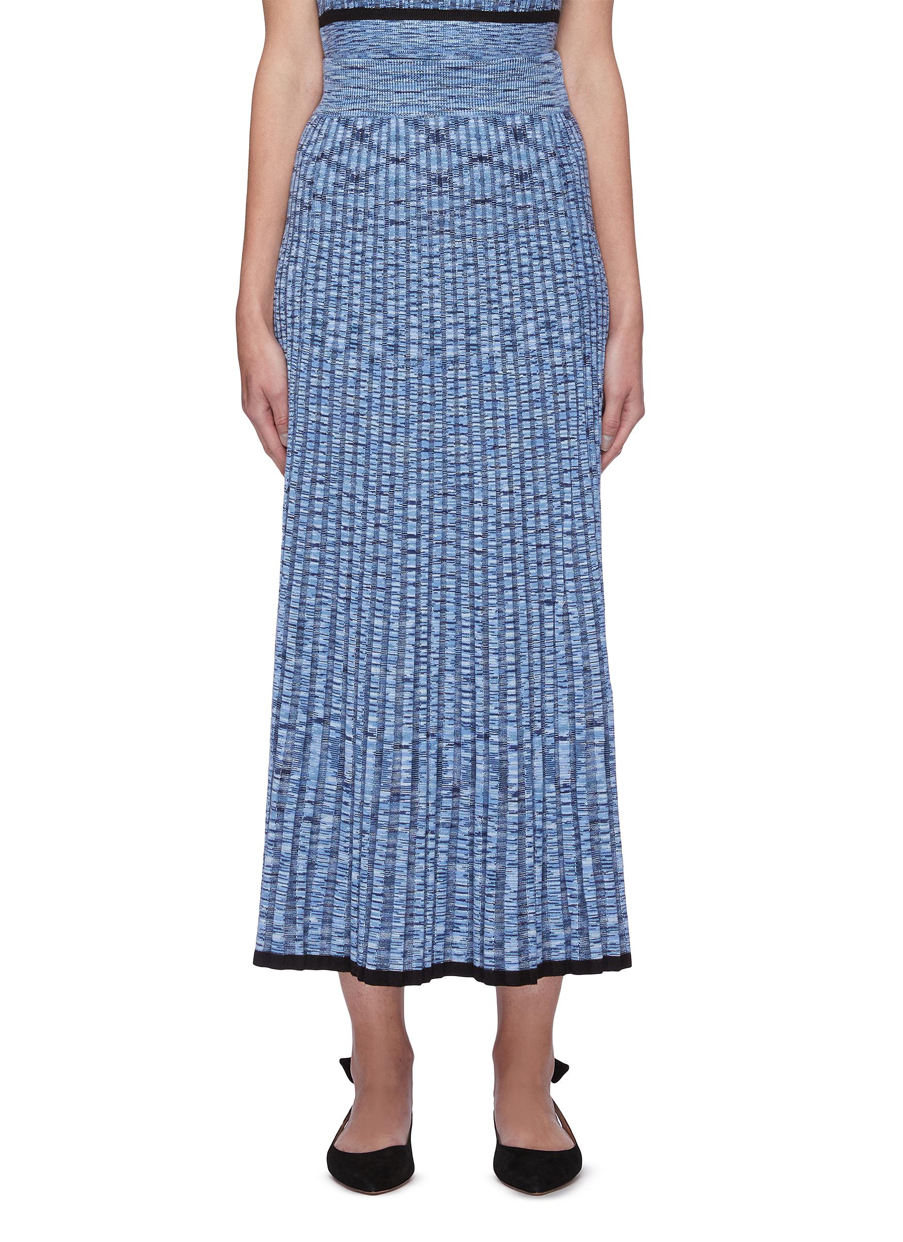 C/meo Collective Sensibility' Knit Maxi Skirt In Blue