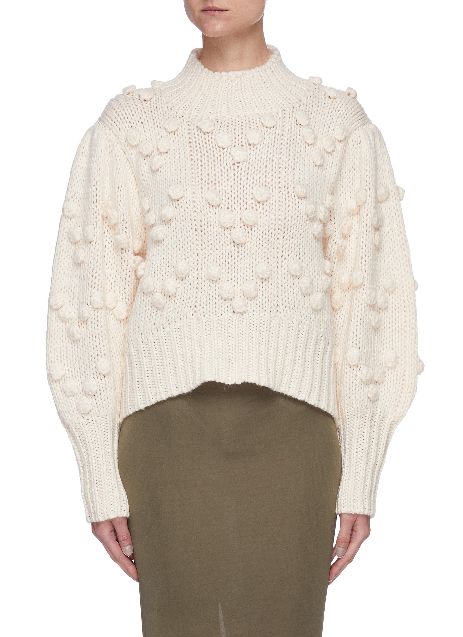C/meo Collective Public' Pom Pom Detail Sweater In White
