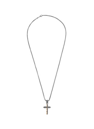 Main View - Click To Enlarge - JOHN HARDY - 'Classic Chain' bronze rhodium plated sterling silver cross necklace