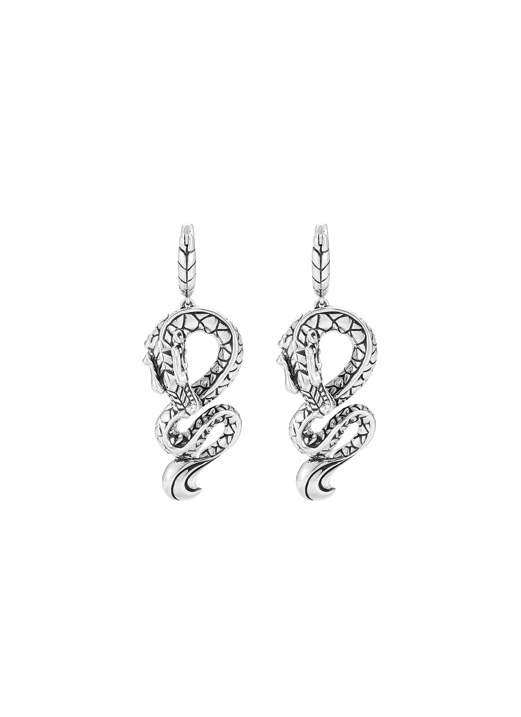 Legends Naga' sapphire sterling silver earrings