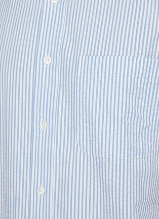  - THOM BROWNE  - Tricolour Sleeve Trim Stripe Button-down Shirt