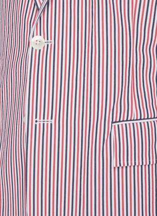  - THOM BROWNE  - Seersucker stripe unconstructed blazer