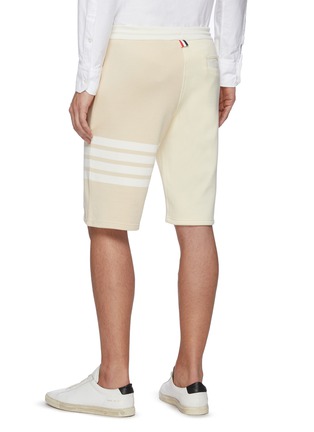 Back View - Click To Enlarge - THOM BROWNE - Fun-mix Four Bar Colourblock Drawstring Waist Shorts