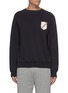 Main View - Click To Enlarge - THOM BROWNE  - Embroidered crest patch boat neck sweatshirt