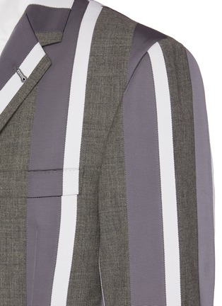  - THOM BROWNE  - Multi-coloured stripe single-breasted blazer