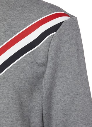  - THOM BROWNE  - Diagonal Grosgrain Stripe Sweatshirt