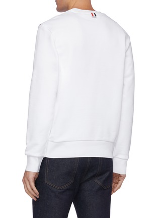 Back View - Click To Enlarge - THOM BROWNE - Diagonal Grosgrain Stripe Sweatshirt