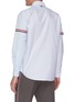 Back View - Click To Enlarge - THOM BROWNE  - Tricolour armband panel shirt
