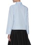 Back View - Click To Enlarge - BARENA - 'Ursula Bagio' Cotton Poplin Crop Shirt
