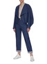 Figure View - Click To Enlarge - BARENA - 'Melina Frusta' Belted Denim Wrap Jacket