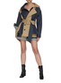 Figure View - Click To Enlarge - MONSE - Belted trench and denim jacket