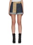 Main View - Click To Enlarge - MONSE - Patchwork denim and trouser shorts