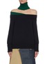 Main View - Click To Enlarge - MONSE - Off-shoulder turtleneck sweater
