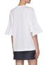 Back View - Click To Enlarge - TOGA ARCHIVES - Ruffle Short Sleeve Cotton T-shirt