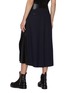Back View - Click To Enlarge - TOGA ARCHIVES - Belted leather panel waist wool midi skirt