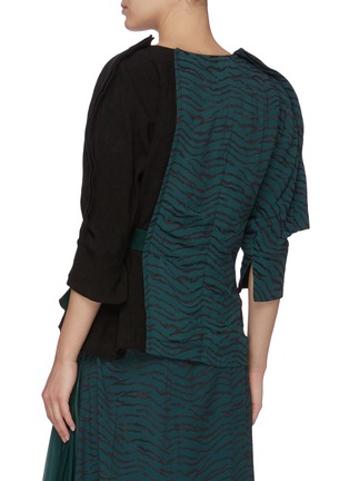 Back View - Click To Enlarge - TOGA ARCHIVES - Animal Print Panel Wrap Blouse