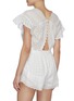Back View - Click To Enlarge - ISABEL MARANT ÉTOILE - Embroidered V-neck Cotton Playsuit