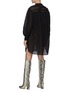 Back View - Click To Enlarge - ISABEL MARANT ÉTOILE - 'Tilalia' Embroidered Sheer Cotton Mini Dress