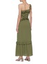Back View - Click To Enlarge - PEONY - Ruffle One Shoulder Hem Maxi Dress