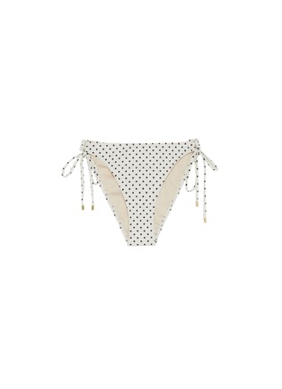 Main View - Click To Enlarge - PEONY - Biscotti Print Side Tie Bikini Bottom
