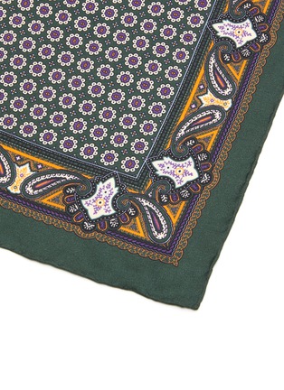 Detail View - Click To Enlarge - STEFANOBIGI MILANO - Floral paisley print silk pocket square