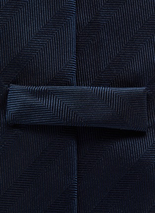 Detail View - Click To Enlarge - STEFANOBIGI MILANO - Tonal herringbone print silk tie
