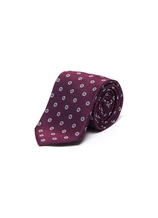 Main View - Click To Enlarge - STEFANOBIGI MILANO - Jacquard floral print silk tie