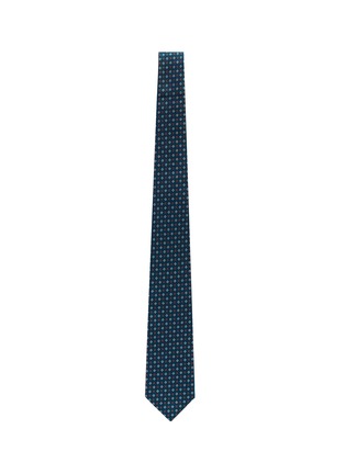 Figure View - Click To Enlarge - STEFANOBIGI MILANO - Jacquard dual-toned floral print silk tie