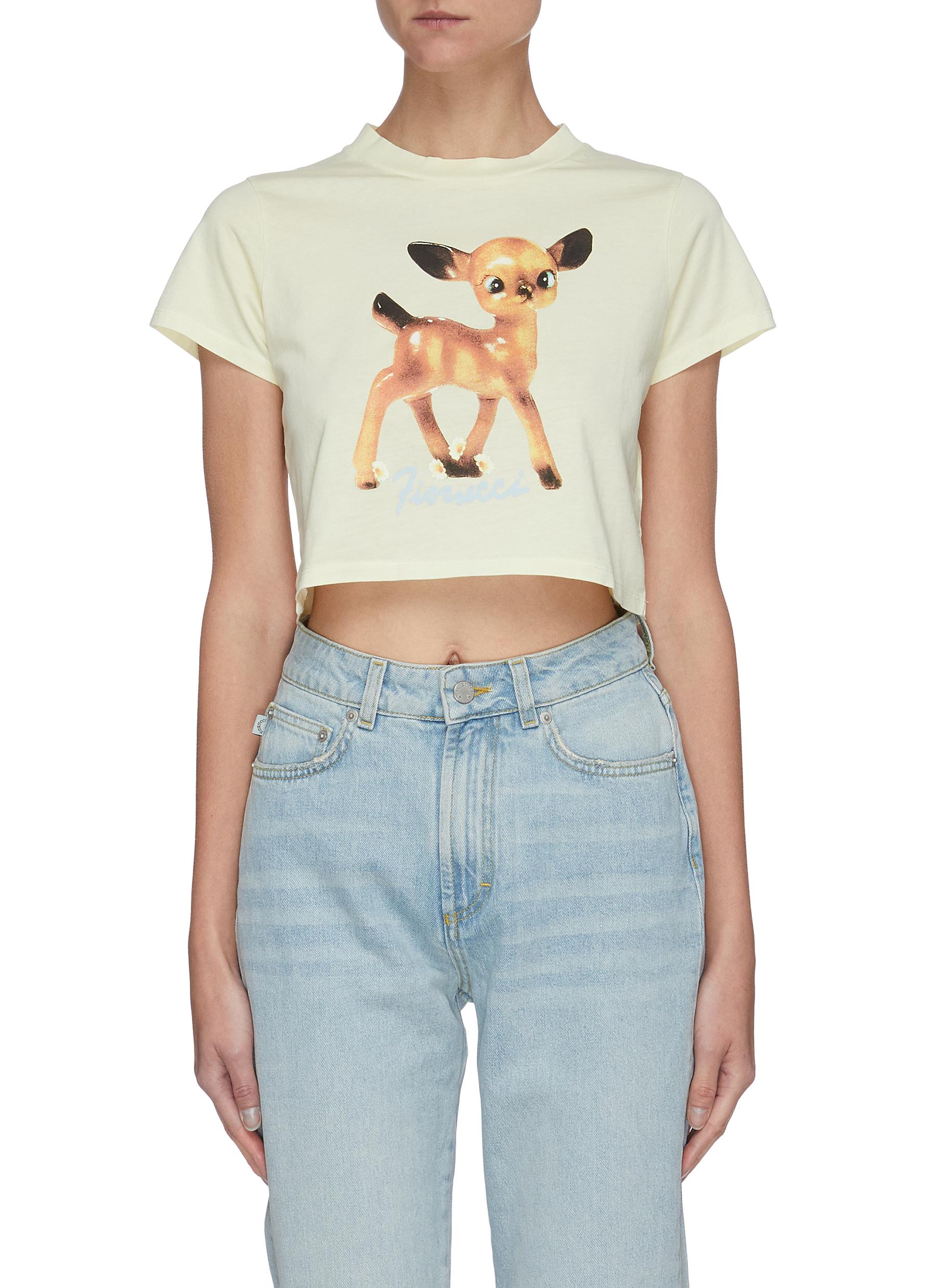 womens graphic crop tops