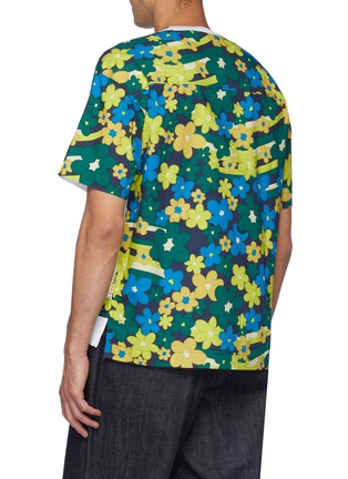 Back View - Click To Enlarge - MARNI - Floral back panel T-shirt