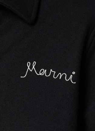  - MARNI - Logo embroidered rib sleeve jacket