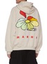 Back View - Click To Enlarge - MARNI - Floral Print Logo Cotton Hoodie