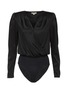 Main View - Click To Enlarge - L'AGENCE - 'BRENDA' V Neck Puff Sleeve Bodysuit