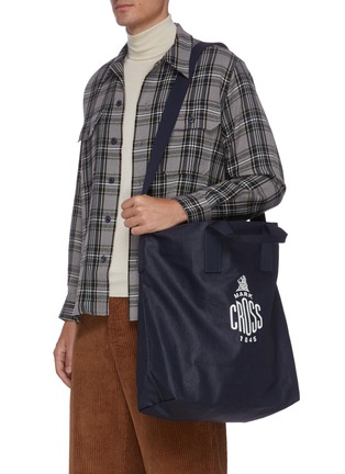 Figure View - Click To Enlarge - MARK CROSS - WEATHERBIRD' Logo Canvas Tote
