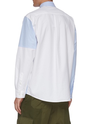 Back View - Click To Enlarge - JW ANDERSON - Logo Embroidered Patchwork Shirt
