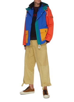 Figure View - Click To Enlarge - JW ANDERSON - Colourblock Patch Pocket Nylon Hood Jacket