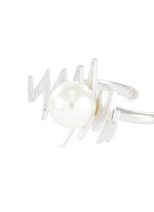 Detail View - Click To Enlarge - INSANE - LISTEN' Swarovski Pearl Sterling Silver Ring
