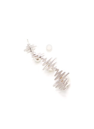 Detail View - Click To Enlarge - INSANE - LISTEN' Swarovski Pearl Sterling Silver Drop Earrings