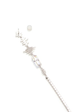 Detail View - Click To Enlarge - INSANE - LISTEN' Asymmetric Embellished Sterling Silver Drop Earrings