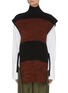 Main View - Click To Enlarge - PETAR PETROV - Nais' colourblock panel sleeveless turtleneck knit top