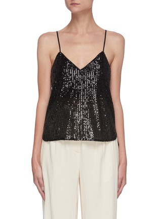 Main View - Click To Enlarge - SIMKHAI - LYNETTE' V Neck Sequin Camisole Top