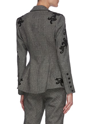 Back View - Click To Enlarge - SIMKHAI - Embroidered Plaid Blazer